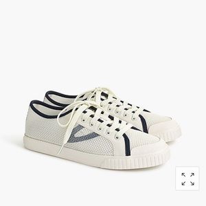 JCrew x Tretorn Mesh White Sneakers